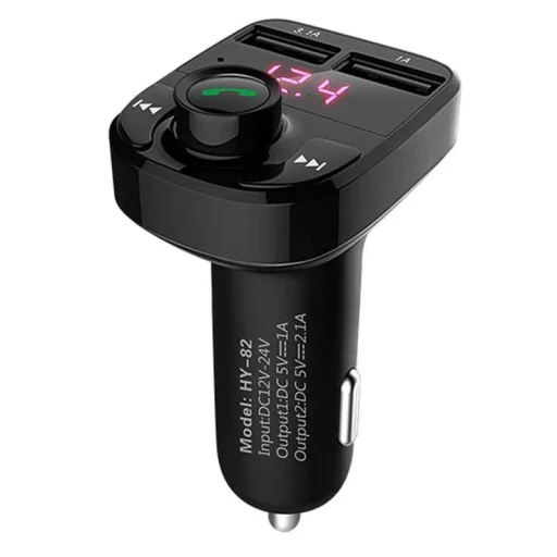 Bluetooth 4.0 2xUSB FM Transmitter 3.1A Töltéssel, TF / microSD kártyaolvasóval X3 fekete - 2