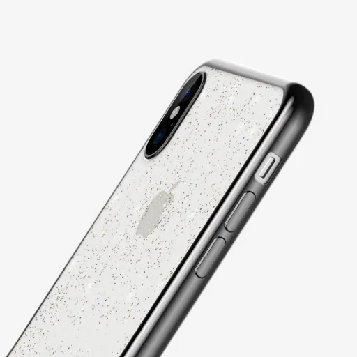 iPhone 12/ 12 Pro SULADA Glitter tok átlátszó/fekete - 6