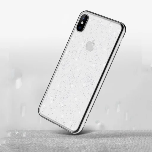iPhone 12/ 12 Pro SULADA Glitter tok átlátszó/fekete - 11