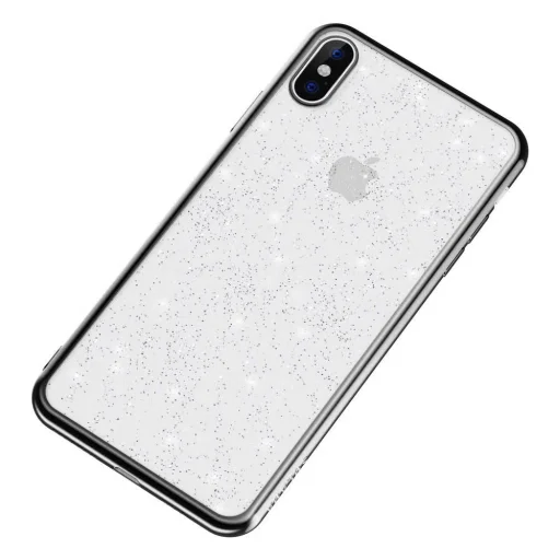 iPhone 12/ 12 Pro SULADA Glitter tok átlátszó/fekete - 4