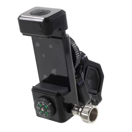 Universális Biciklis telefontartó LED fénnyel, iránytűvel, fekete - 6