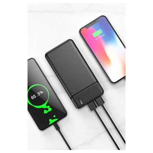 MaxLife MXPB-01 Powerbank 20000mAh micro USB + USB Type-C + 2xUSB fekete - 9