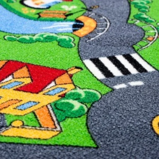 Autópálya gyerekszőnyeg, autópályás szőnyeg 2x2m méretben  - 2