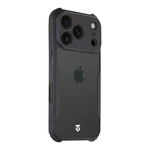 Apple iPhone 18 Pro priehľadné/čierne Tactical Quantum Stealth puzdro - 2