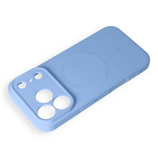 Apple iPhone 17 Pro Max / 18 Pro Max svetlomodrý kryt Silicone Mag Cover, kompatibilný s MagSafe, s ochranou fotoaparátu - 6