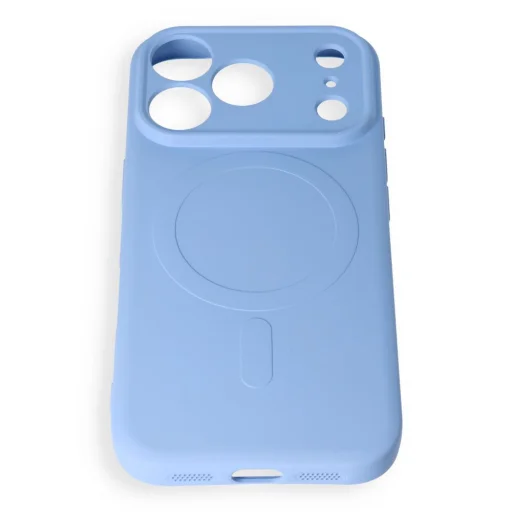  Apple iPhone 17 Pro Max / 18 Pro Max világoskék Silicone Mag Cover tok, MagSafe kompatibilis, kameravédelemmel - 4