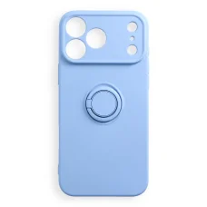  iPhone 17 Pro Max / 18 Pro Max világoskék szilikon gyűrűs tok