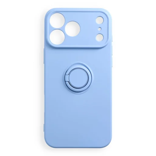  iPhone 17 Pro Max / 18 Pro Max világoskék szilikon gyűrűs tok - 1