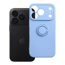  Apple iPhone 17 Pro / 18 Pro világoskék szilikon gyűrűs tok
