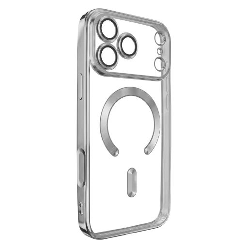  iPhone 17 Pro Max / 18 Pro Max ezüst TFO Color Chrome Mag TPU tok - 3