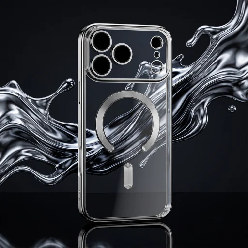  iPhone 17 Pro Max / 18 Pro Max ezüst TFO Color Chrome Mag TPU tok - 4