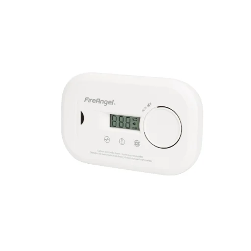 FireAngel FA6812-EU detektor oxidu uhoľnatého, vymeniteľná batéria, predpokladaná životnosť 10 rokov, LCD displej, biely - 2