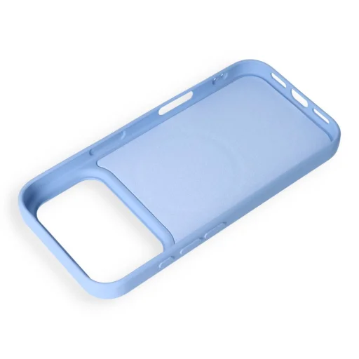  iPhone 17 Pro Max / 18 Pro Max világoskék szilikon Mag Cover tok, MagSafe (big hole) kompatibilis - 4