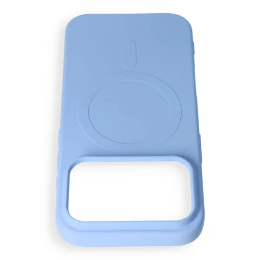 iPhone 17 Pro / 18 Pro svetlomodré silikónové puzdro Mag Cover, kompatibilné s MagSafe (veľký otvor) - 5