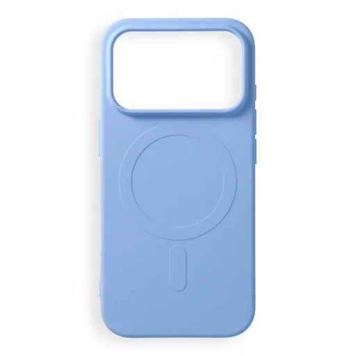 iPhone 17 Pro / 18 Pro svetlomodré silikónové puzdro Mag Cover, kompatibilné s MagSafe (veľký otvor) - 1