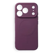 Apple iPhone 17 Pro / 18 Pro tmavo čerešňové silikónové puzdro Mag Cover, kompatibilné s MagSafe, s ochranou fotoaparátu