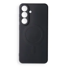 Samsung S26 FE čierny silikónový kryt Mag Cover s kompatibilitou MagSafe a ochranou fotoaparátu