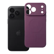  Apple iPhone 17 Pro Max / 18 Pro Max sötét cseresznye Silicone Mag Cover tok MagSafe kompatibilitással és kameravédelemmel