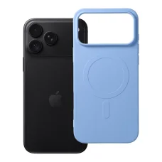 iPhone 17 Pro Max / 18 Pro Max svetlomodré silikónové puzdro Mag Cover, kompatibilné s MagSafe (veľký otvor)
