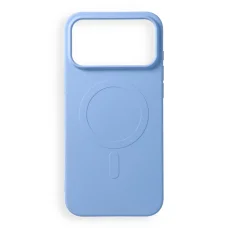 iPhone 17 Pro Max / 18 Pro Max svetlomodré silikónové puzdro Mag Cover, kompatibilné s MagSafe (veľký otvor)