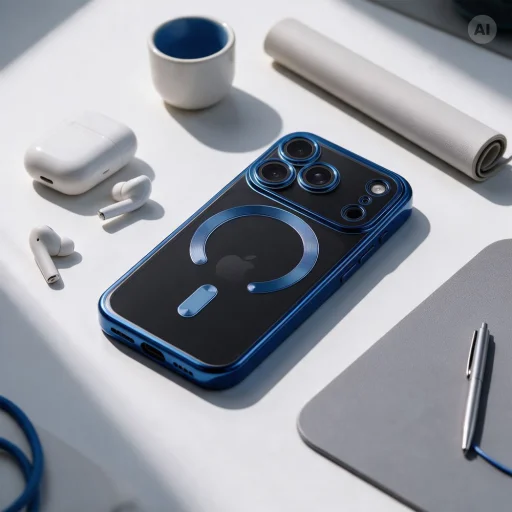 iPhone 17 Pro Max / 18 Pro Max tmavomodrý magnetický kryt Electro Mag Cover kompatibilný s MagSafe - 11