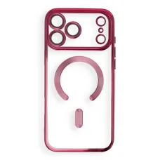  iPhone 17 Pro Max / 18 Pro Max sötét cseresznyepiros Electro Mag Cover MagSafe-kompatibilis tok