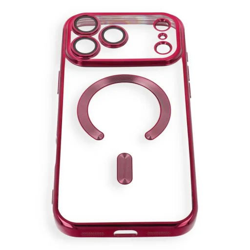  iPhone 17 Pro Max / 18 Pro Max sötét cseresznyepiros Electro Mag Cover MagSafe-kompatibilis tok - 6