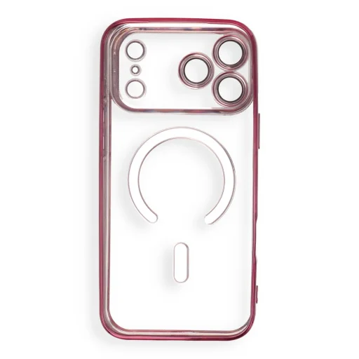  iPhone 17 Pro Max / 18 Pro Max sötét cseresznyepiros Electro Mag Cover MagSafe-kompatibilis tok - 2