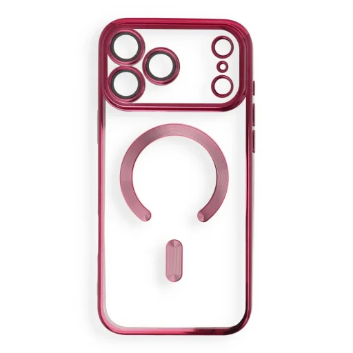  iPhone 17 Pro Max / 18 Pro Max sötét cseresznyepiros Electro Mag Cover MagSafe-kompatibilis tok - 1