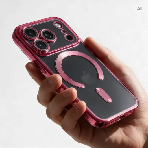 iPhone 17 Pro Max / 18 Pro Max tmavočerešňové puzdro Electro Mag Cover kompatibilné s MagSafe - 3