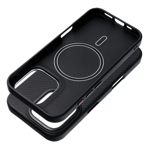 iPhone 17 Pro / 18 Pro čierne puzdro Carbon Elite Mag Cover kompatibilné s MagSafe - 5