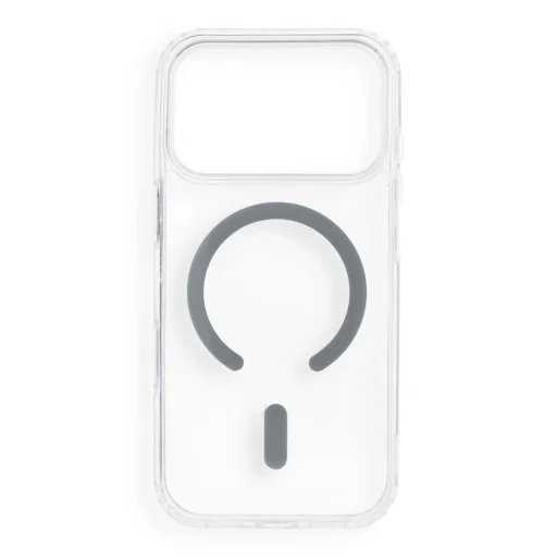 iPhone 17 Pro / 18 Pro sivé puzdro Drop Glue Colorful Ring Mag Cover - 1