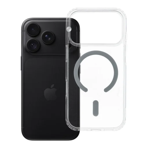  iPhone 17 Pro / 18 Pro szürke Drop Glue Colorful Ring Mag Cover tok - 6