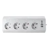 E42 rozbočovač so 4 zásuvkami, 2 portmi USB-A a 2 portmi USB-C, 2 m, biely thumbnail