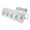 E42 rozbočovač so 4 zásuvkami, 2 portmi USB-A a 2 portmi USB-C, 2 m, biely thumbnail