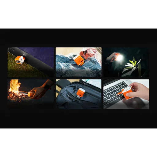Flextail Nano Pump 5C2 prenosná pumpa a kempingové svietidlo, oranžová - 9