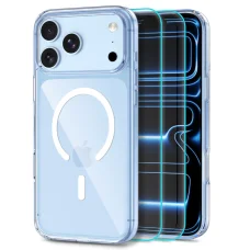 Apple iPhone 17 Pro Max / 18 Pro Max priehľadné puzdro Tech-Protect FlexAir Hybrid MagSafe + Glass Fit+ a 2 ks tvrdeného skla
