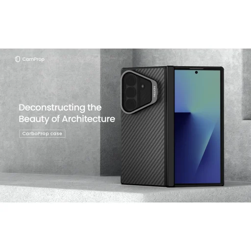 Samsung Galaxy Z Fold 8 Ultra čierne Nillkin CarboProp aramidové magnetické puzdro - 3