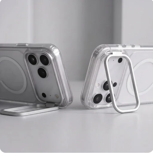 iPhone 17 Pro Max / 18 Pro Max Tech-Protect MagStand MagSafe CC priehľadné puzdro - 6