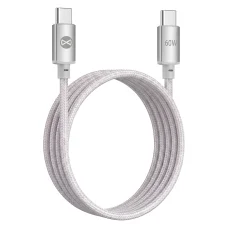 Forever Vibe kábel USB-C - USB-C 1,0 m 60W strieborný