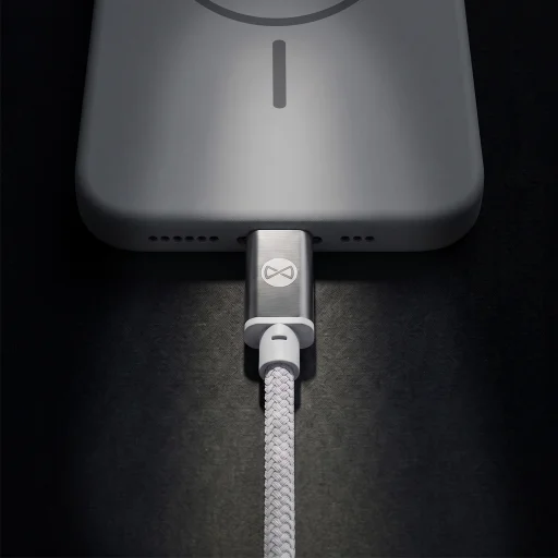 Forever Vibe kábel USB-C - USB-C 1,0 m 60W strieborný - 7