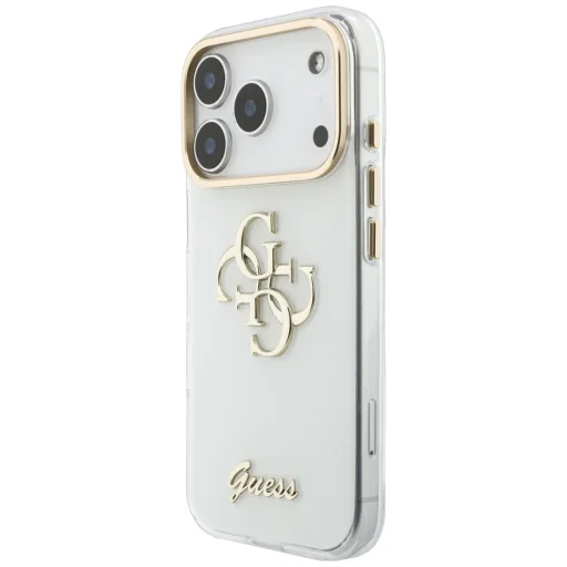 iPhone 18 Pro / iPhone 17 Pro biely kryt Guess HC IML 4G Script Metal - 2