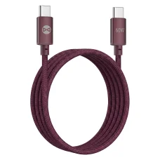 Forever Vibe USB-C – USB-C kábel 1 m 60 W bordový