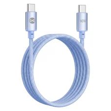 Forever Vibe USB-C – USB-C kábel 1 m 60 W svetlomodrý