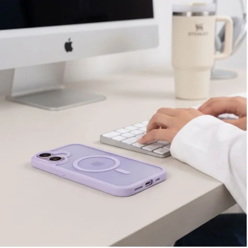 iPhone 17 matné levanduľové puzdro Tech-Protect BasicMag MagSafe - 5