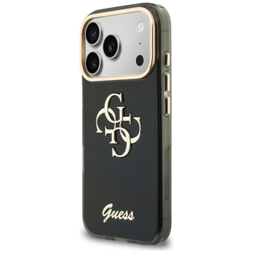 iPhone 18 Pro / iPhone 17 Pro čierne puzdro Guess HC IML 4G Script Metal - 2