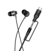 Káblové slúchadlá s mikrofónom, s 3,5 mm konektorom / USB-C konektorom Hoco M119A čierne thumbnail