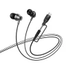 Káblové slúchadlá s mikrofónom, s 3,5 mm konektorom / USB-C konektorom Hoco M119A čierne thumbnail