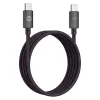 Forever Vibe USB-C – USB-C kábel, 1 m, 60 W, tmavosivý thumbnail