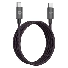 Forever Vibe USB-C – USB-C kábel, 1 m, 60 W, tmavosivý